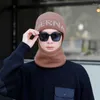 Berets Outdoor Thick Hat for Men Winter Warm Wool Ear Scarf One Riding Knit