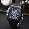 Richar Wristwatches for Men 2023 Mens 시계 3 개의 바늘 쿼츠 시계 고품질 고품질 고급 브랜드 크로노 그래프 시계 고무 벨트 패션 선물 RRM Series One