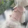 Vêtements pour chiens Robe d'hiver chaude Robe de mariage Vêtements en dentelle Jupe Chat Chihuahua Yorkshire pour petits chiens moyens Caniche Bichon Vêtements pour animaux de compagnie