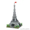 Bloki 3585pcs Model architektury światowej Bloki konstrukcyjne Paris Tower Diamond Micro Construction DIY Toys for Children Prezent R230907