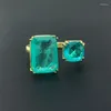 Cluster Rings CSJ Design Paraiba Tourmaline Ring Created Gemstone 10 14mm Wedding For Women Birthday Jewelry Gift