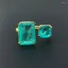 Anelli a grappolo CSJ Design Anello con tormalina Paraiba Creato con pietra preziosa 10 14mm Matrimonio per le donne Regalo di gioielli di compleanno