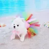 Vêtements pour chiens Robe pour animaux de compagnie Mince Style Bow-noeud Décor Coloré Dentelle Ourlet Été Moelleux Petit Moyen Chat Princesse Pour La Fête