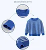 Pullover 2023 Autumn and Winter Children s noszą Koreańską koszulę Sweter w paski w paski dla 2 8 lat 230906
