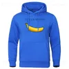 Männer Hoodies Sweatshirts Banana Druck Mode Lässig Hoodies Herbst Lose Pullover Tops Tasche Fleece Warme Sportswear Männlichen T230907