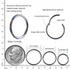 Ювелирные изделия для пирсинга губы с губами Right Grand ASTM 36, шарнирное кольцо для носа, кольцо-обруч Daith, перегородка кликер, 16 г, 8 мм, 10 мм, 12 мм, кубический цирконий 230906