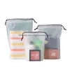 Storage Boxes Bins Storage Boxes 3Pcs Pe Bear Dstring Bag Washcloth Shoe Plastic Frosted Packaging Drop Delivery Dh38Y