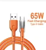 Pd 65w USB-C cabo 6a carregamento rápido tipo c cabo de dados para samsung xiaomi huawei micro cabo usb para android carregador rápido cabo usb