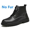 Boots Military Ankle Men Autumn Winter Platform Snow Fashion Leather Casual Shoes Male Punk Style Lace-up Motorcycle
