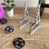 Pencilfodral Squat Rack Pen Holder Mini Ornament Barbells Penholder Desk Organizer Gift For Fitnessentusiaster Viktlyftande fans 230907