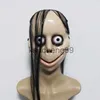 Party Masks New Halloween Horror with Long Hair MO Mask Funny Mask V-shaped Mouth Mask with Hair Female Ghost Mask Roleplay MO Mask Masks x0907