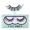 Halloween False Eyelashes with Glitter Powder Thick Curled Handmade Reusable Colorful Glitter Fake Lashes Extensions for Cosplay Party Beauty Supply
