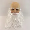 2023 Christmas Supplies Grandpa Latex High Simulation Emulsion Mask White Hair Wizard Santa Claus Mask Headgear