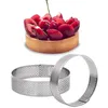 Формы для выпечки, 12 упаковок, кольца для пирога из нержавеющей стали, перфорированная форма для кольца для мусса, круглые инструменты, 6 см