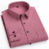 Männer Casual Hemden Luxus Plus Größe 7XL Reine Baumwolle Langarm Plaid Flanell High-end-Streifen Sozialen Männlich taste Unten Hemd