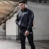 Masculino Tracksuits Esportes Tendência Terno Algodão Costurado Bordado Zipper Hoodie Jogger Outdoor Running Fitness Two Piece Set Moda Sportswear 230906