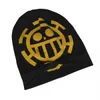 Beanie/Totenkopfkappen Trafalgar Law Jolly Roger Motorhaube Hüte Strickmütze Coole Outdoor One Piece Skullies Beanies Hüte Unisex Warme Dual-Use-Kappen x0907