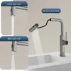 Küchenarmaturen, drehbarer Wasserfall-Wasserhahn, Digitalanzeige, Pull-Drei-Modus-Wasserauslaufhahn, Waschbecken, Bar, Badezimmer, multifunktional