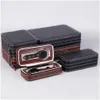 مربعات مشاهدة الحالات المحمولة PU Leather 248 Slot Box Display Case Storage Organizer Holder Szipper رائعة ومتينة لعاشق D30 DRO DHCQG
