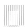 Escovas de limpeza Novo 10 Pcs Bebendo St Limpeza Escova Kit Tubo Pipe Cleaner Nylon Aço Inoxidável Escovas de Alça Longa Para Sts Drop Del Dhy3H