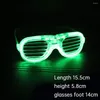 Party Decoration Led Glasses Luminous Light Neon Flash Sunglasses Birthday Wedding Glow In The Dark Supplies Halloween Po Props