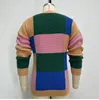 Pulls pour hommes Vintage KnitPatchwork Pull Cardigan Manteau à manches longues V Col Knitwear Veste Automne Hiver pour hommes Color Block