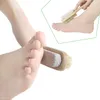 Body Brush Wood Handle Pimice Stone Foot Borsts Scrubber Fötter Exfolierande Död hud Remover Massage Borstar Fotvård