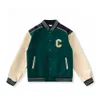 2023 Mens Designer Jacket Men Coats Flight Jacke Baseball Uniform Letter C Embroidery Pu Leather Bekväm Pearl Clasp Fashion Men's Outerwear7qav