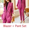 Dames Tweedelige Broek Hoge Kwaliteit Mode Blazer Vrouwen Broek Past Dames Werk Zakelijke Broekpakken Kantoor Uniforme Stijl