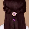 Hair Clips Yanting Fancy Color Elastic Rope Glass Glazed Flower Romantic Gift For Women Girl Wedding Headwear Jewelry Accessories