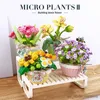 Blocks Building Blocks Flower DIY Green Plant Bouquet Potted Model Flower Block Home Decoration Girl Gift Children's Toys R230907