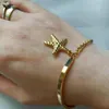 Bracelets de charme Summer Beach Starfish Bracelet en acier inoxydable pour femmes à la main couleur or chaîne Bracelet bijoux accessoires BK208S05