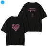 여자 Tshirt 4 Girls Kpop 당신은 태어난 핑크 투어 보컬 콘서트 똑같은 tshirt oneck cotton long short short y2k 오버 크기 Rop Crop Top 230906