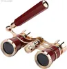 Teleskoplar 3x25 teleskop dürbünleri çok renkli opera tiyatro gözlükleri metal gövde retro dürbünler retro tasarım kızlar için retro tasarım q230907