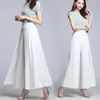 Women's Pants 2023 Spring And Summer High Waist Elegant Chiffon Wide Leg Loose Drape Casual Light Familiar White Haka