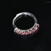 Cluster Rings Wholesale Natural 3A Loose Garnet Ring Corundum Various Round Shapes Diy Mosaic Jewelry