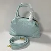 Bolso trenzado de moda para mujer, bolso Boston, bolso de hombro, bolsas de cosméticos, 30x11x21cm