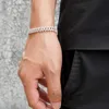 Мужская хип-муассанитовая кубинская цепочка из стерлингового серебра 8 мм, ожерелье со льдом, кубинские украшения, Vvs, звено цепи, кубинское ожерелье, 925 Out Diamond Hop Chain Qsxmk