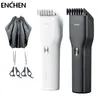 Elektrische Scheerapparaten ENCHEN Boost Tondeuse Voor Mannen Kinderen Draadloze USB Oplaadbare Clipper Cutter Machine Met Verstelbare Kam 230906