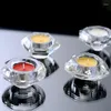 Party Favor 50st Clear Crystal Candle Holder Tealight Candlestick Wedding Decoration Gift