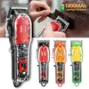 Elektrikli Milletler Şeffaf Döşeme Men Erkekler Sakal Düzenleme Profesyonel Clippers USB Şarj Edilebilir Makine Saç Kesme Tıraş 230906