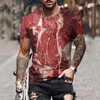 T-shirt da uomo Camicia estiva T-shirt muscolare stampata in 3D Girocollo Casual Top Trendy Harajuku Premium 2023 Sport Oversize