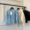 23sS top vrouwelijke designer trui driedimensionaal handgehaakt vest hoogwaardige trui de kwaliteit damesjas in262U