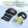 Óculos de esqui MAXDEER Óculos de esqui Homens Snowboard Óculos Mulheres Inverno Neve Óculos Óculos de Esqui Antifog UV400 Proteção Dupla Camada Lente 230907