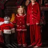 Pajamas Kids Baby Boys Girls Velvet Christmas Matching Family Set Long Sleeve Father Mother Children Tops Pants Pjs Sleepwear 230906