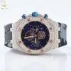 D VVS مرصعة Moissanite Diamond Bussdown Pass Tter Tter Top Men Luminous Men يرتدون ساعة معصم من EMOS769OX514B