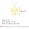 Chains Stainless Steel Radiation Sign Pendant Necklace Fashionable And Minimalist Fashion Heart Initial Necklaces