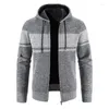 メンズフーディーズメンカジュアルニットセーターフード付きスウェットシャツパッチワークファッションビジネス秋の冬暖かいジャケットコート