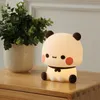 Blind Box Bear Panda Led Night Light Lamp Bubu och Dudu Söt Animal Cartoon Nightlight For Kids Bedside Bedroom vardagsrum Dekorativ 230906