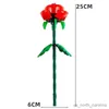 Block 25 cm byggsten Bouquet DIY Toy Valentine's Day Rose Sunflower Proposal Romantic Set Small Particle Assembly Toy Girl Gift R230907